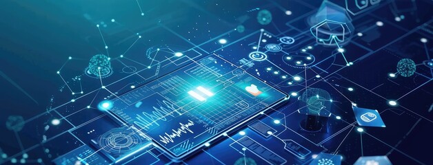 Advanced Futuristic Circuit Board Technology Network