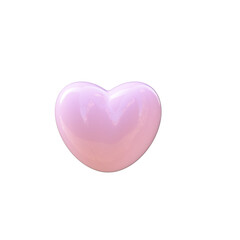 pink heart isolated on white