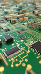 Obraz premium 3d illustration of circuit board with copy space