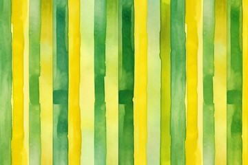 Green and yellow watercolor vertical stripes background wallpaper