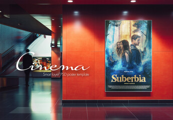 Movie poster mockup, generative ai image