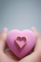 Obraz premium ia generated. heart shaped pendant
