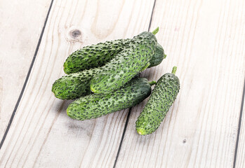 Fresh natural organic cucumbers heap