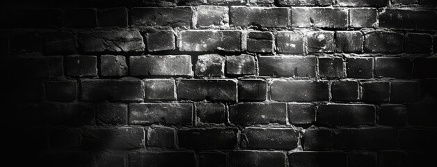 Dark Brick Wall Texture for Background Use