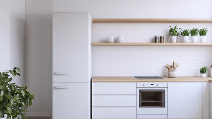kitchen with modern design with white cabinetry, stainless steel appliances, and a large island.