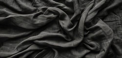 Fototapeta premium Black and White Textured Fabric Background