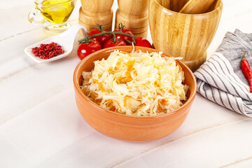 Homemade fermented cabbage Sauerkraut