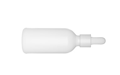3d White Blank Cosmetic Oil Dropper Bottle With Cap, Serum Dropper Packaging Mockup, 3d Illustration
