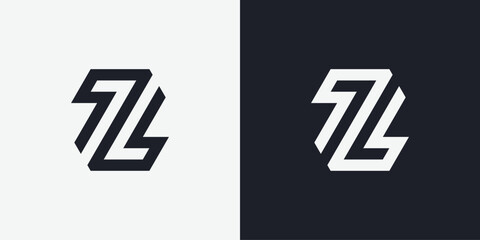 ZZ logo icon, ZT logo icon concept