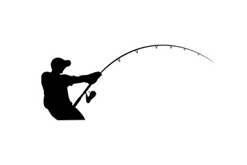 fishing man silhouette