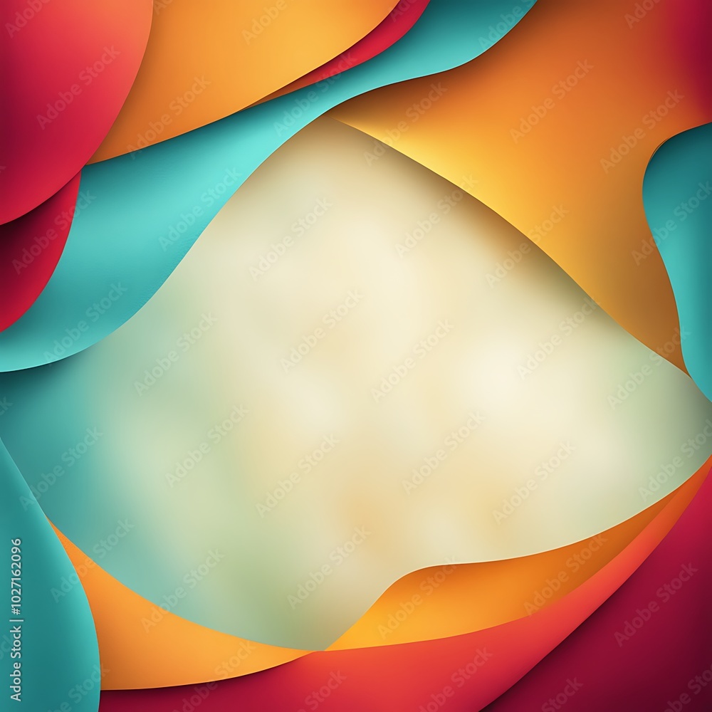 Poster colorful abstract layers with soft gradients