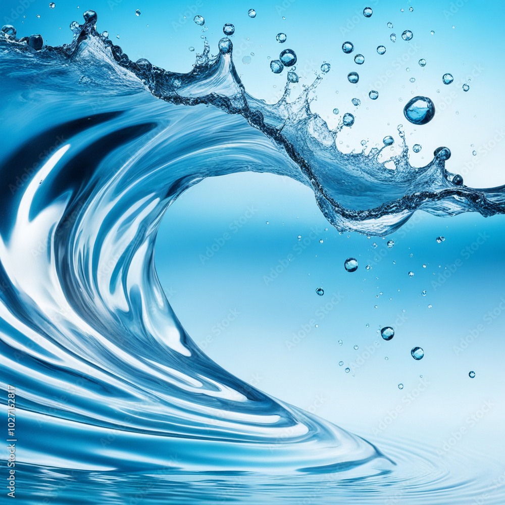 Poster dynamic wave capturing the essence of fluid motion