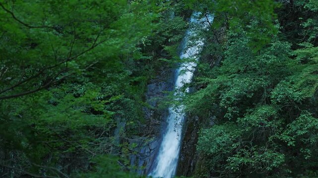 Nunobiki Falls, a waterfall in the forest, Kobe, Japan