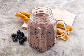 Blueberry milkshake sweet dessert drink