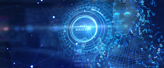 Fototapeta premium Asset management. Business, Technology, Internet and network concept. 3d illustration