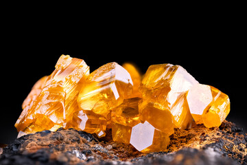 Orange Mimetite. specimen from Pingtouling Mine, Liannan County, Qingyuan, Guangdong Province,...
