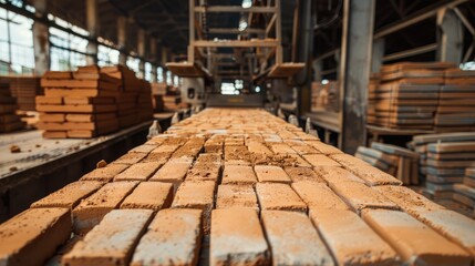 Automated Brick Production Line in Factory