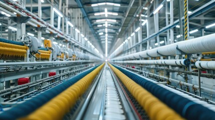 Modern Textile Manufacturing Factory