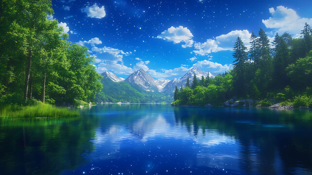 Epic view, fantasy creatures. nothing in foreground. background is space