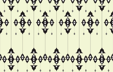 Ikat ethnic tribal ,handmade native pattern motif. Ethnic ikat abstract background art.Ikat geometric  ethnic oriental seamless pattern.Design for fabric pattern , textile ,printing and other project.