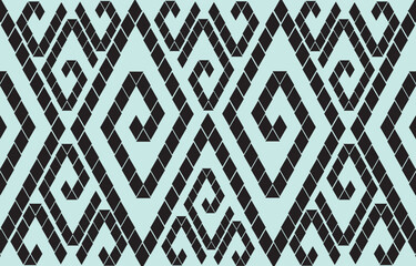 Ikat ethnic tribal ,handmade native pattern motif. Ethnic ikat abstract background art.Ikat geometric  ethnic oriental seamless pattern.Design for fabric pattern , textile ,printing and other project.