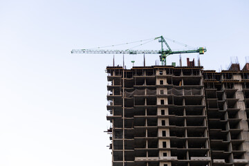 construction site with cranes