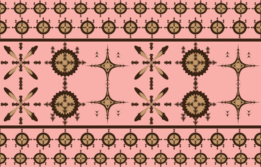 Ikat ethnic tribal ,handmade native pattern motif. Ethnic ikat abstract background art.Ikat geometric  ethnic oriental seamless pattern.Design for fabric pattern , textile ,printing and other project.