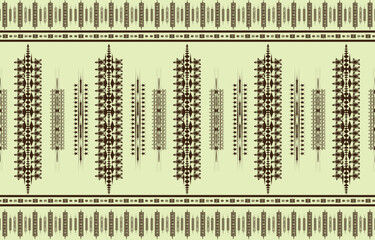 Ikat ethnic tribal ,handmade native pattern motif. Ethnic ikat abstract background art.Ikat geometric  ethnic oriental seamless pattern.Design for fabric pattern , textile ,printing and other project.