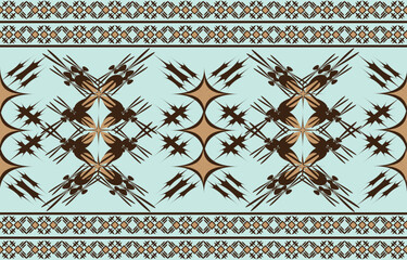 Ikat ethnic tribal ,handmade native pattern motif. Ethnic ikat abstract background art.Ikat geometric  ethnic oriental seamless pattern.Design for fabric pattern , textile ,printing and other project.