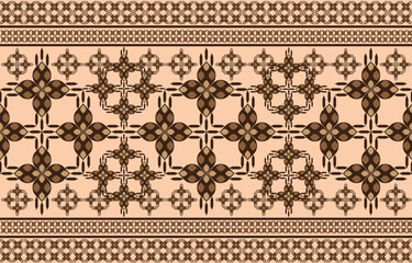 Ikat ethnic tribal ,handmade native pattern motif. Ethnic ikat abstract background art.Ikat geometric  ethnic oriental seamless pattern.Design for fabric pattern , textile ,printing and other project.