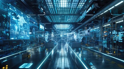 Advanced Futuristic Control Center