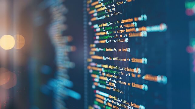 Colorful Code on Computer Monitor