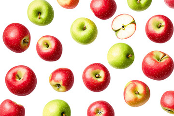 Red and Green Apples Pattern - Fresh Fruit Background