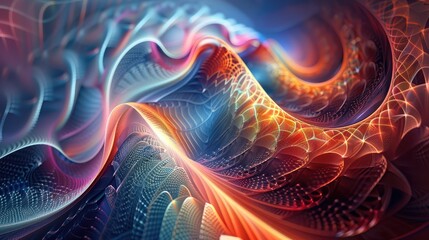 Obraz premium Vivid Abstract Digital Wave Patterns