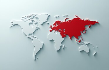 A World Map With Global Economic Exchange Background