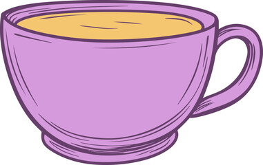 Tea cup clipart design illustration