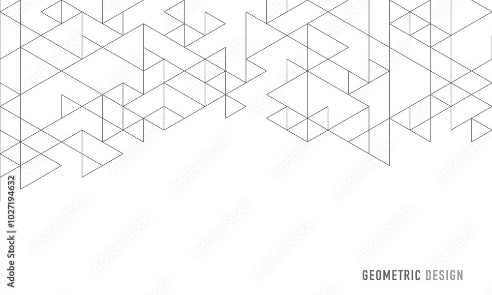 Poster Abstract vector background with a geometric pattern of triangle shapes. Graphic design element 