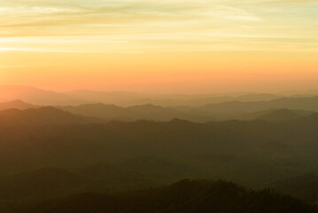 Fototapeta premium sunset mountain layers