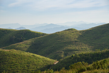 Fototapeta premium Noen Chang Suek view point Pilok, Kanchanaburi, Thailand.
