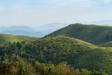 Fototapeta premium Noen Chang Suek view point Pilok, Kanchanaburi, Thailand.