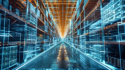 Digitized Warehouse Optimization Streamlining Logistics with Virtual Mirroring
