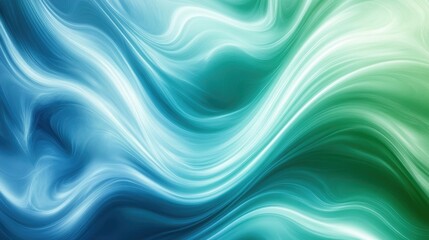 Fototapeta premium Abstract background with flowing lines in soft shades of blue and green, ideal for computer or phone screens, creating a peaceful ambiance