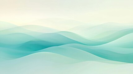 Fototapeta premium A calming gradient background with smooth transitions in light blues and greens, designed for a serene aesthetic on computer or phone screens