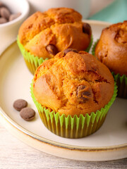 Peanut butter and chocolate chips muffins