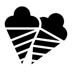 Ice Cream Cones Vector Design Icon Style