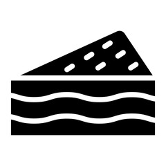 Cake Slice Vector Design Icon Style