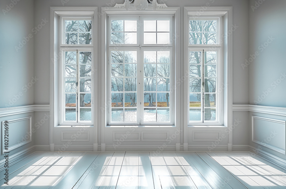 Poster simple window mullions, square or rectangle windows, explanation.