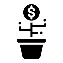 Dividend Yield Vector Design Icon Style