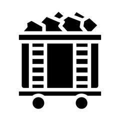 Coal Cart Vector Design Icon Style
