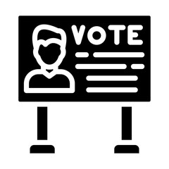 Voting Billboard Vector Design Icon Style